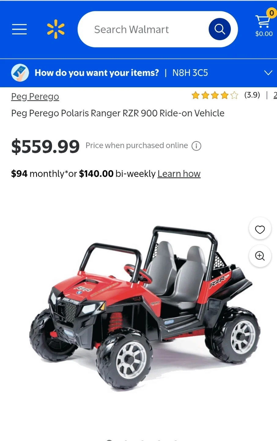 Peg Perego Polaris Ranger RZR 900 Ride-on Vehicle