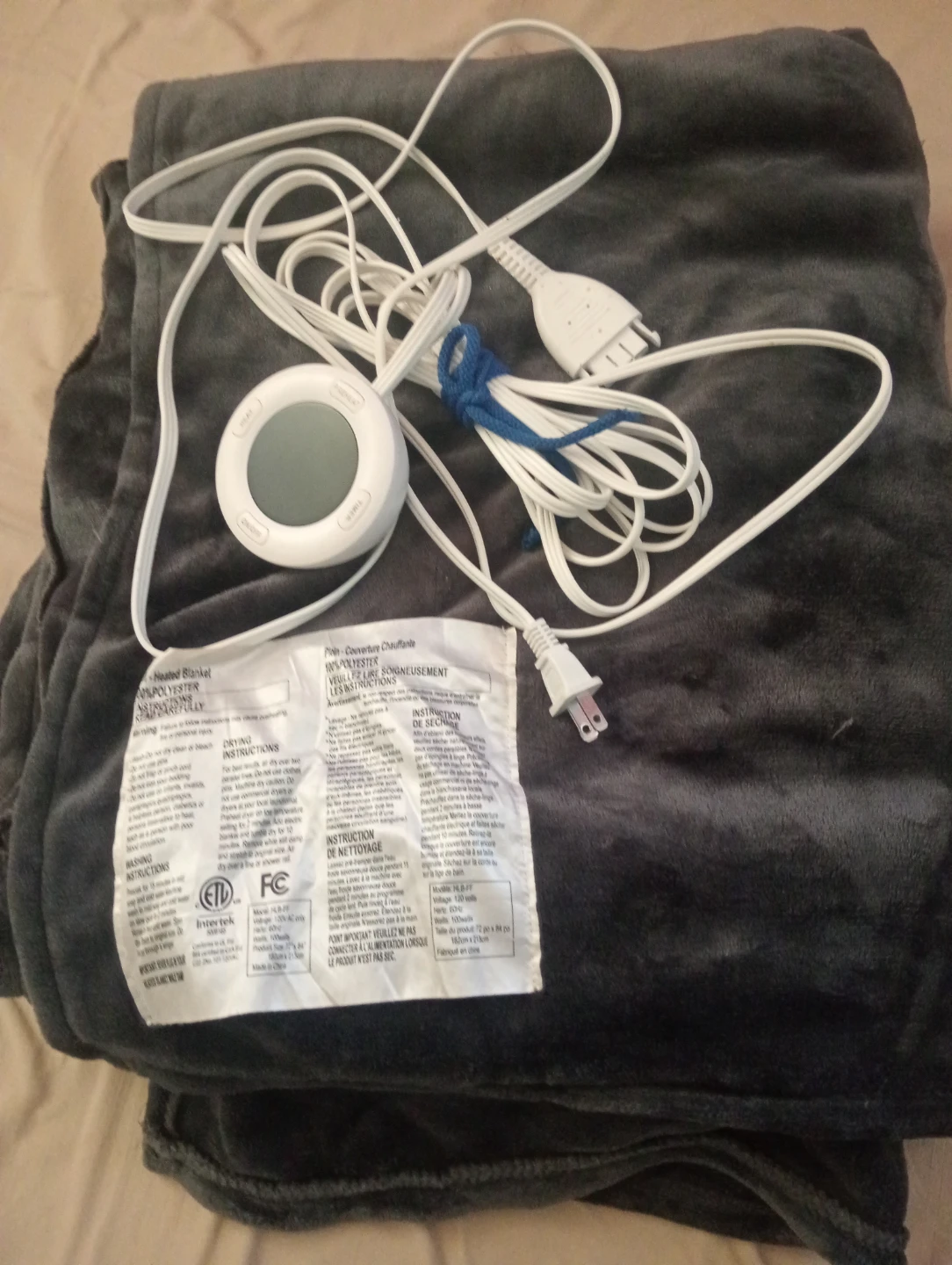 Grey Heated Blanket - photo 2