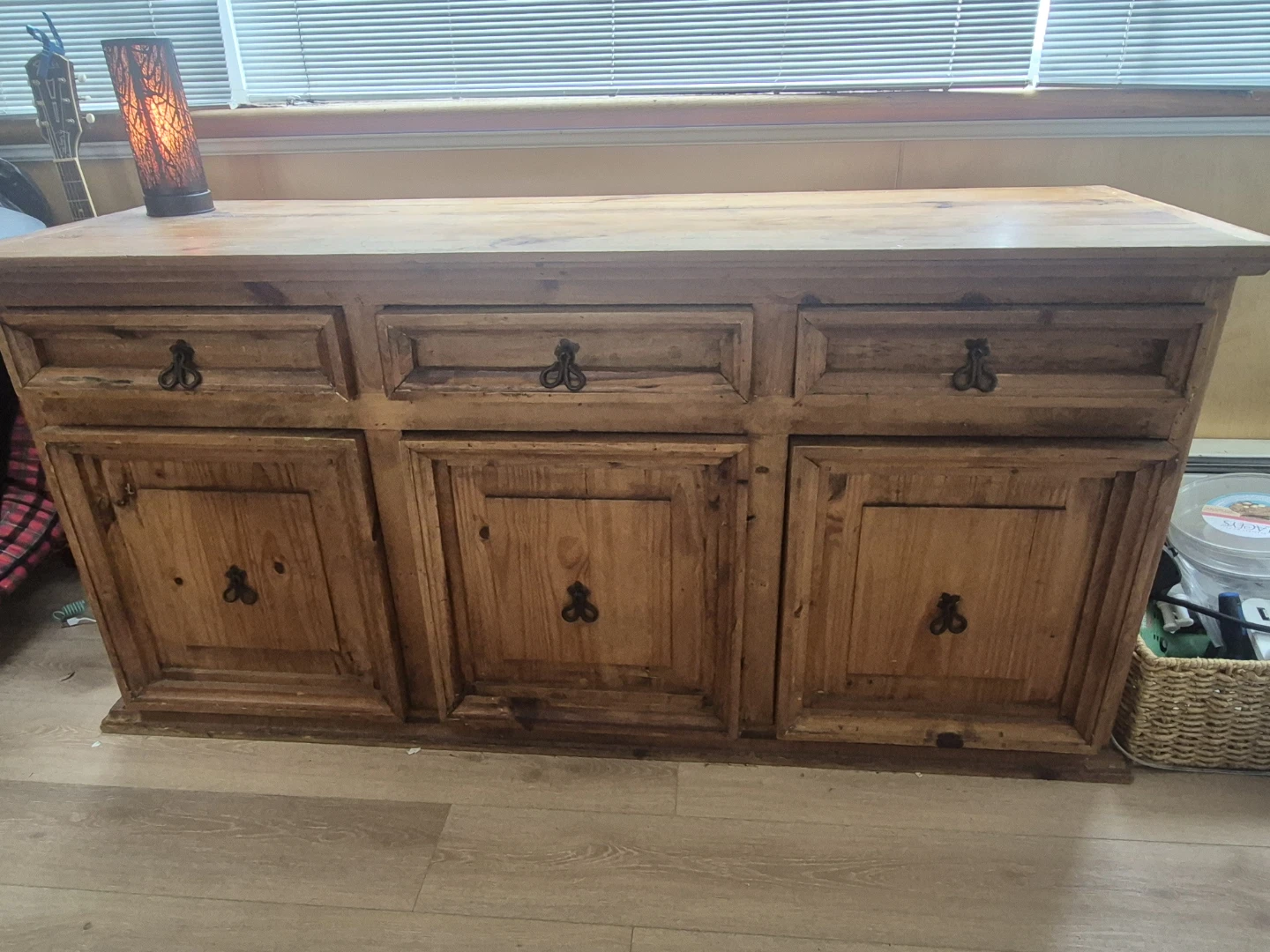 Solid Wood Rustic Sideboard Buffet