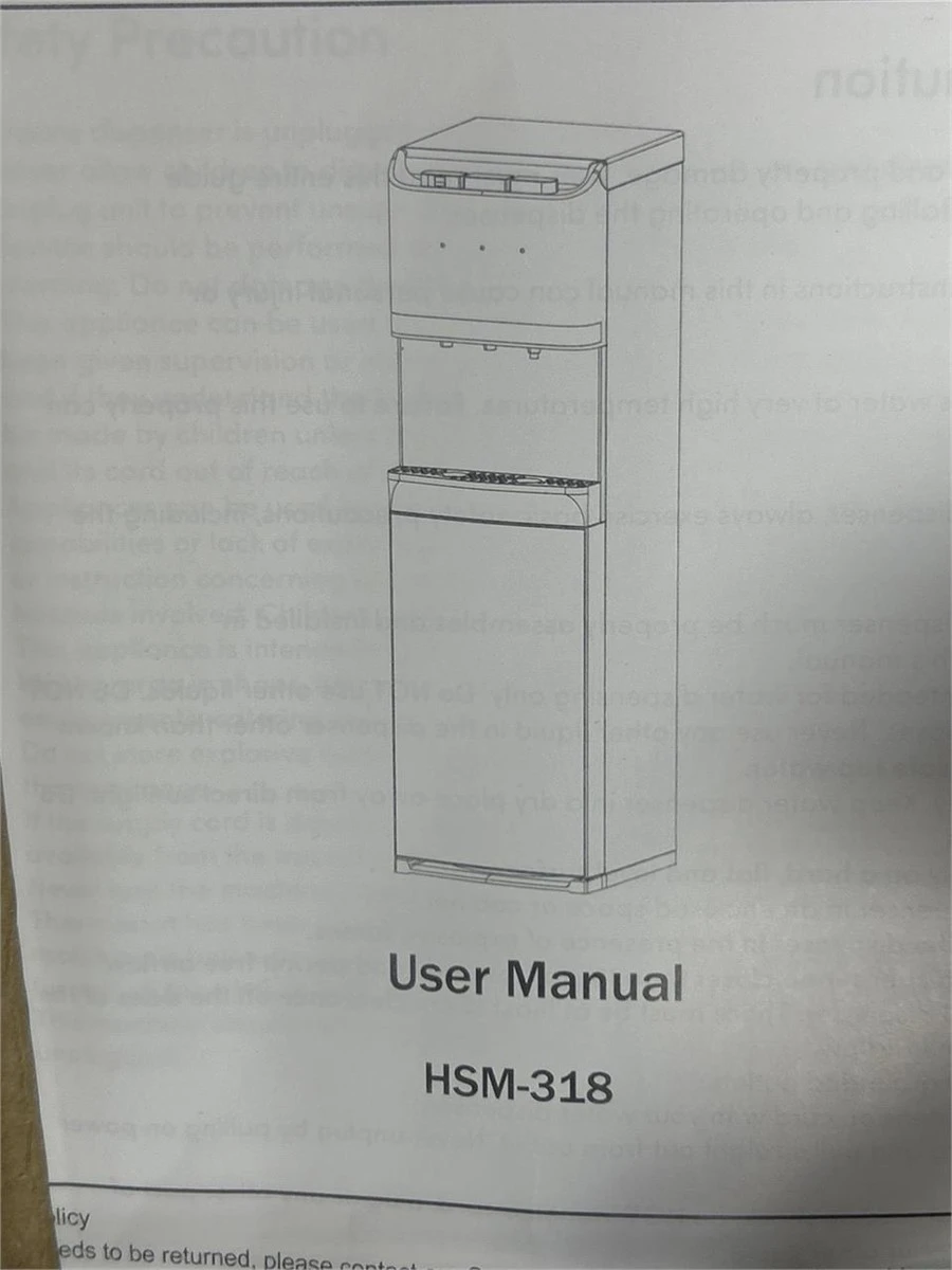 HSM-318 Bottom-Loading Water Dispenser - photo 5