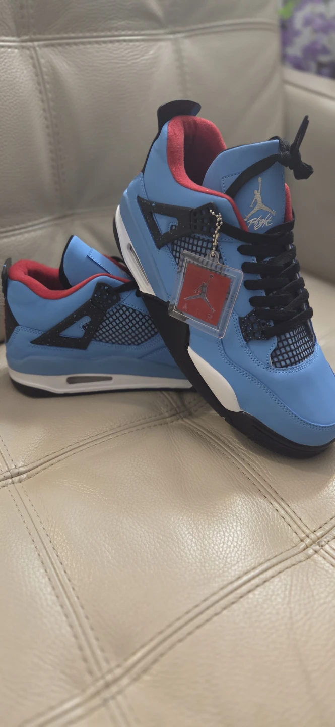 Jordan 4 Retro Travis Scott Cactus Jack style sneakers