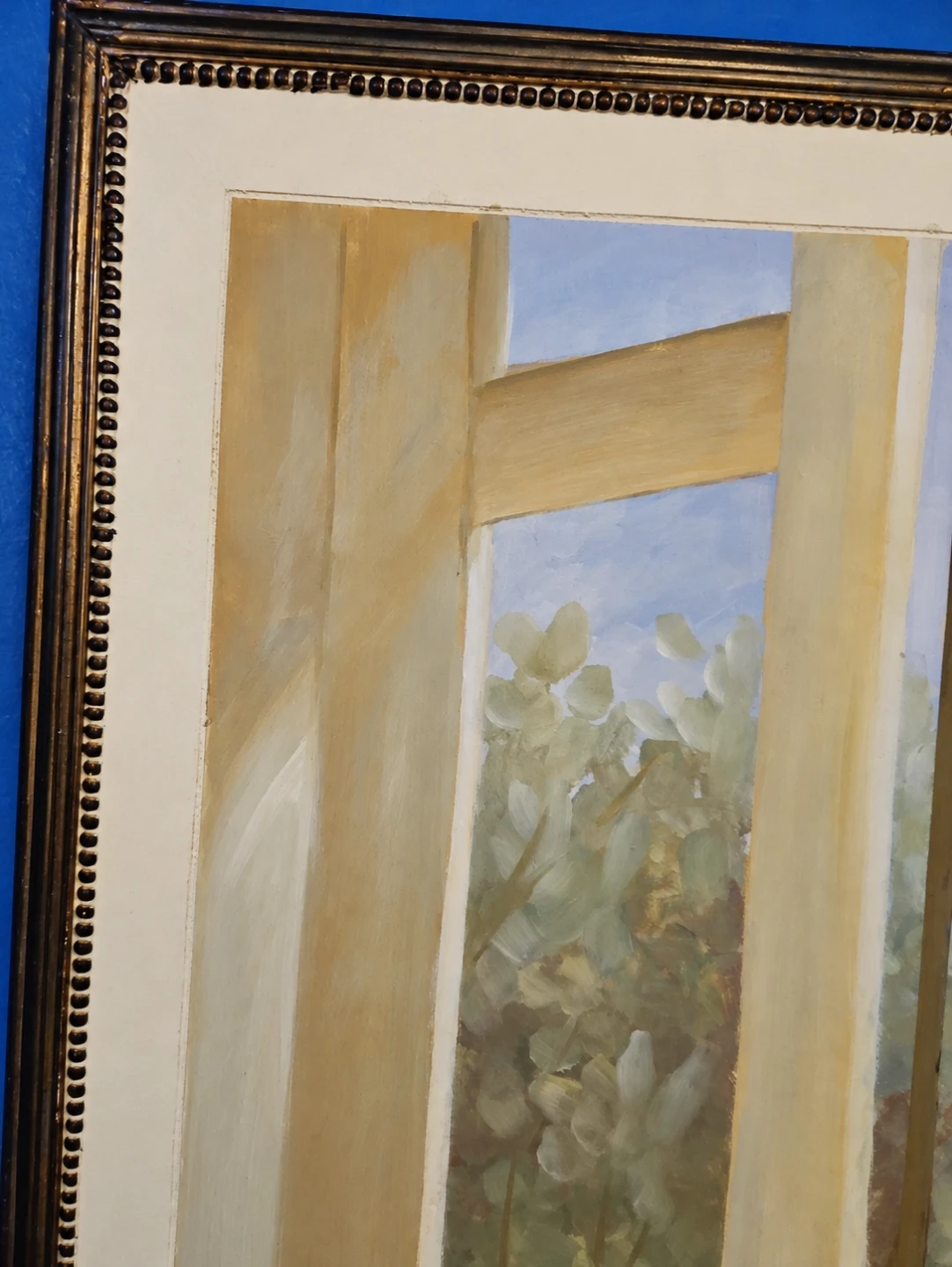 Vintage 80s Handpainted Room Divider 71x58 - photo 4