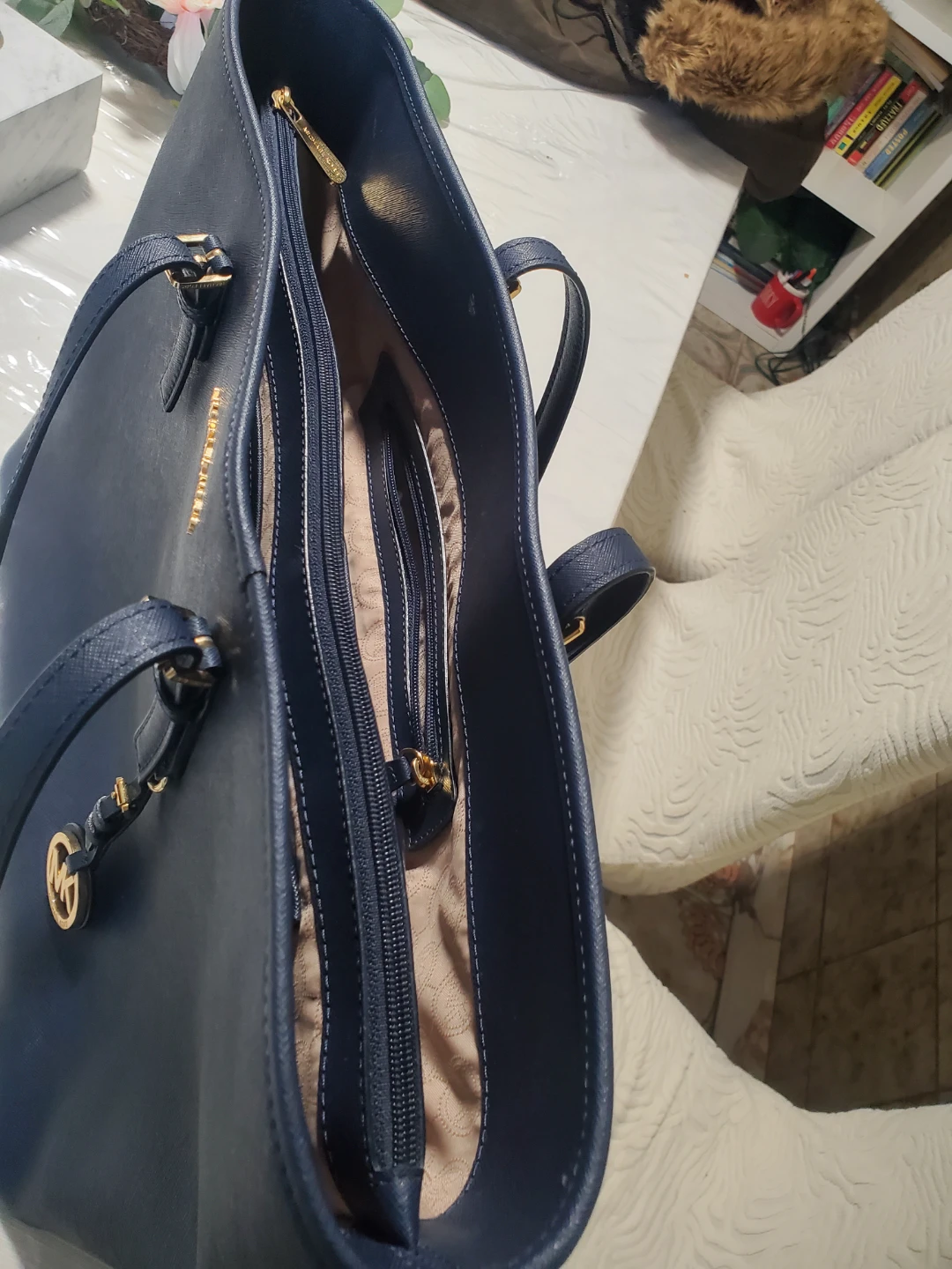 Michael Kors Navy Blue Tote Bag - photo 5