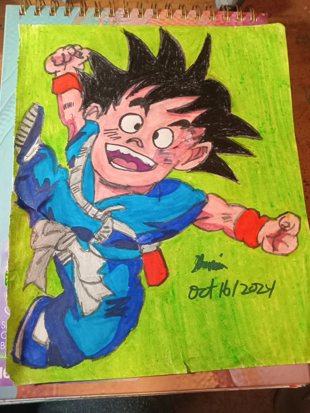 Dragon Ball Z Goku Drawing by Custom Artist Sherwin
