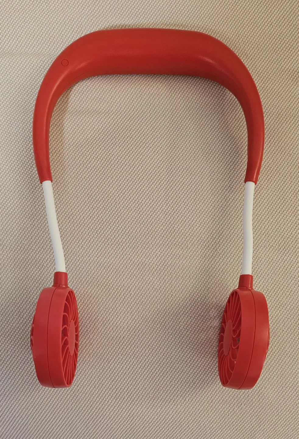 Red Portable Hands-Free Neck Fan