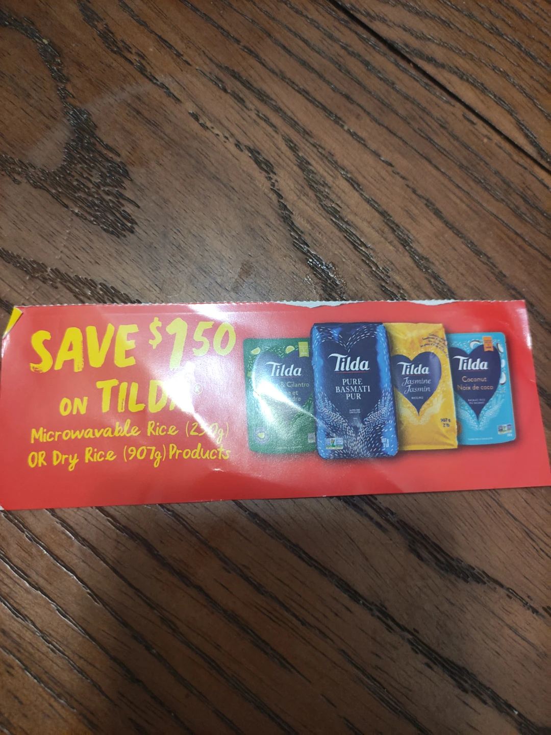 Tilda Rice $1.50 Off Coupon