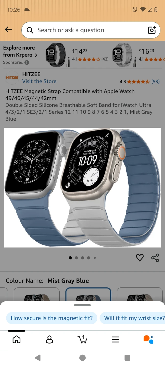 HITZEE Magnetic Silicone Strap for Apple Watch