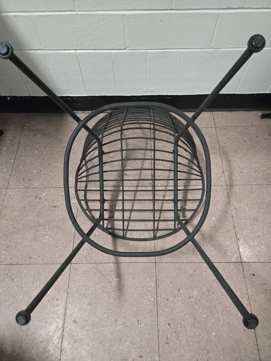 Vintage Mid Century Wrought Iron Hoop Chair - photo 4
