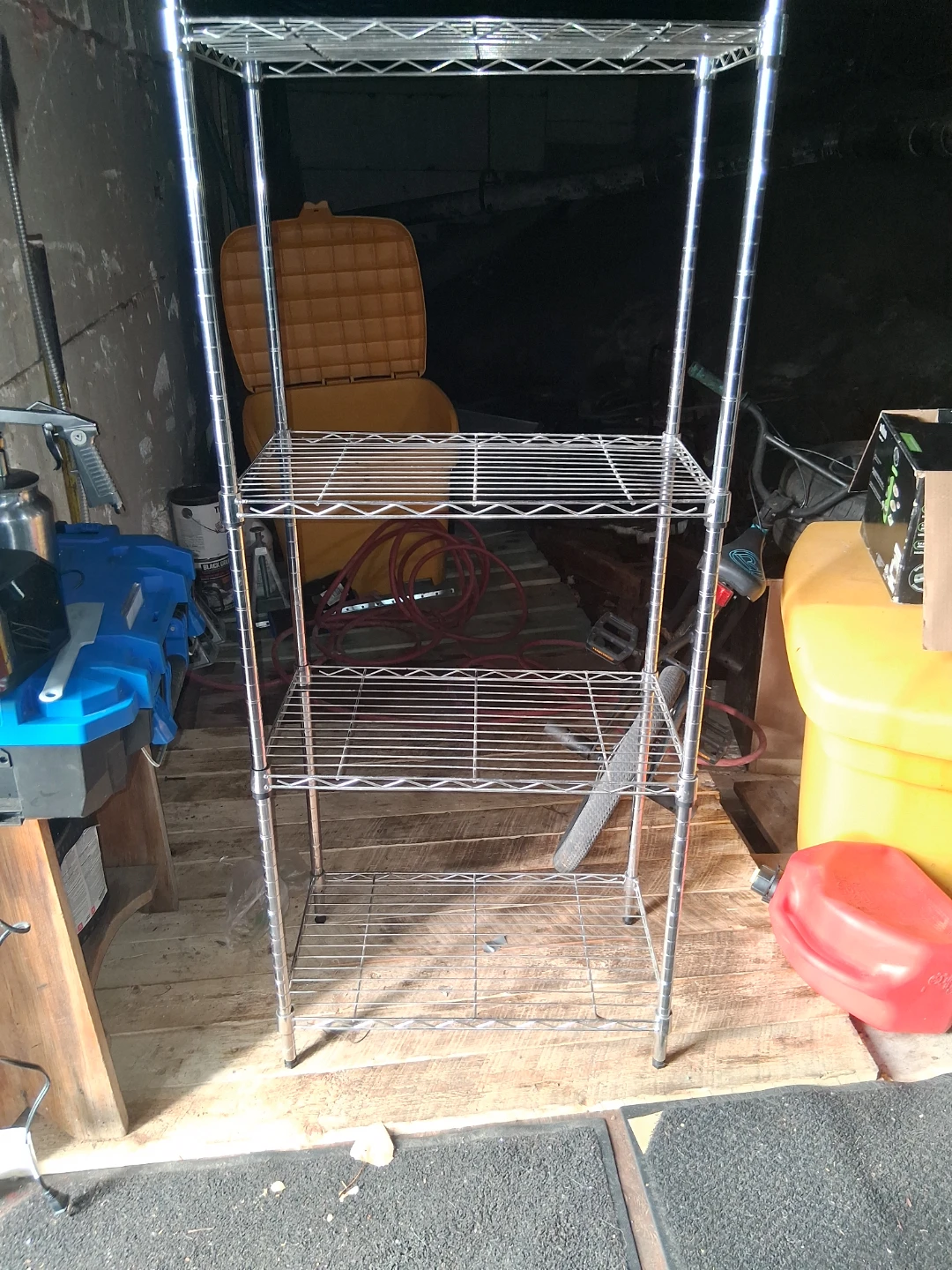 Chrome Wire Storage Shelving Unit