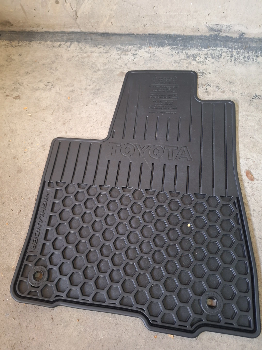 2014-2019 Toyota Highlander Rubber Floor Mats - photo 2