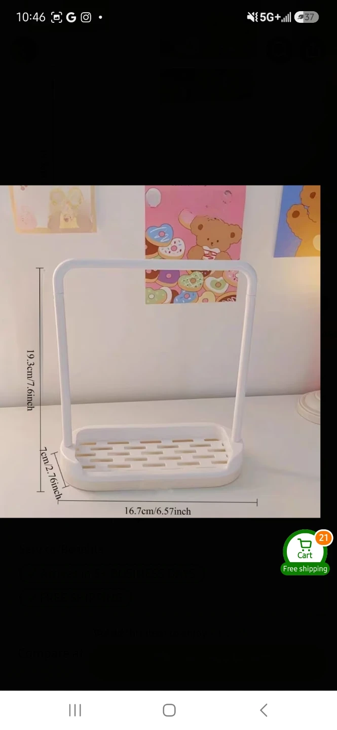 White Plastic Dishcloth or Towel Drying Rack