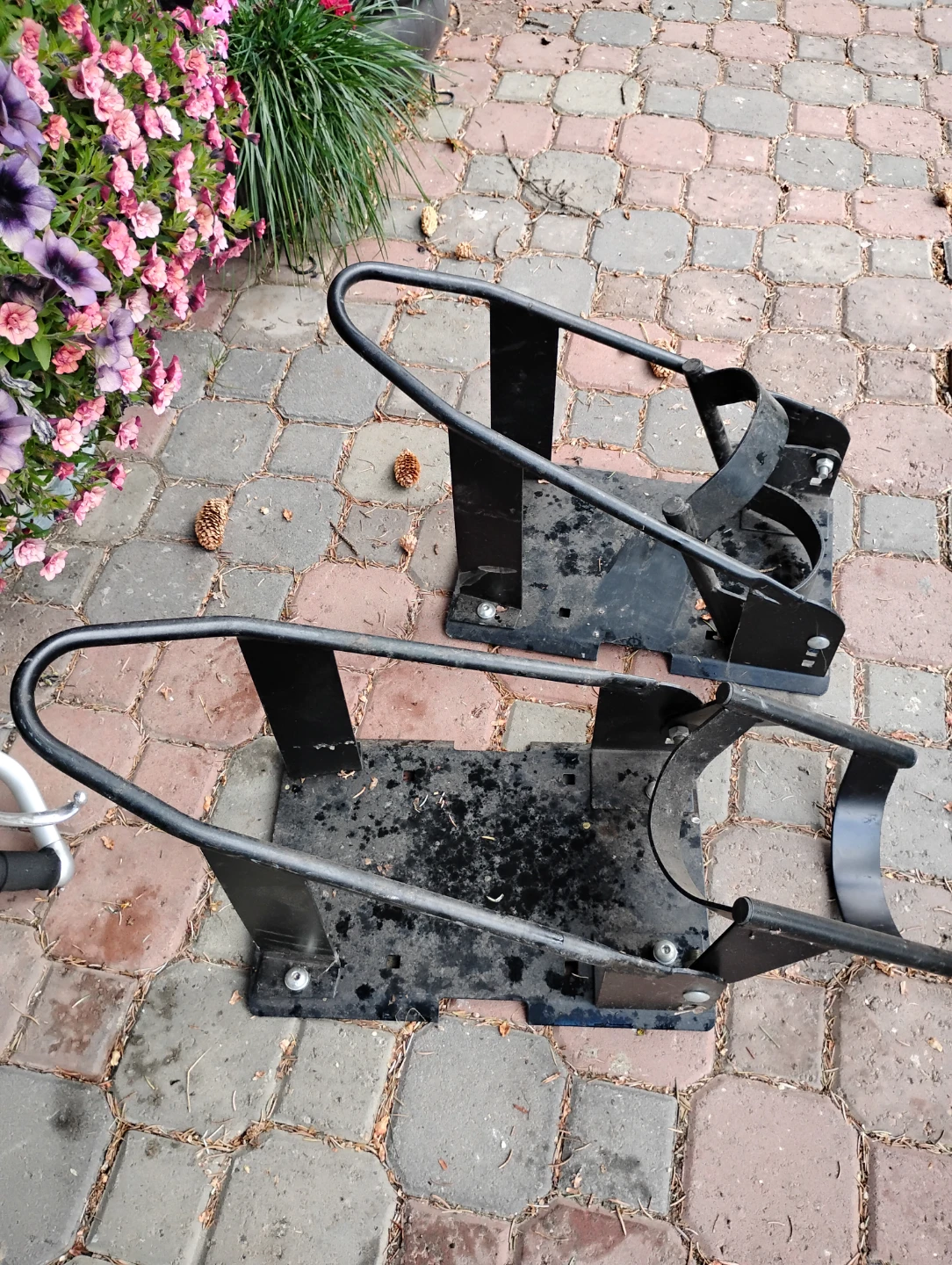 Two Black Motorcycle Wheel Chocks - photo 2