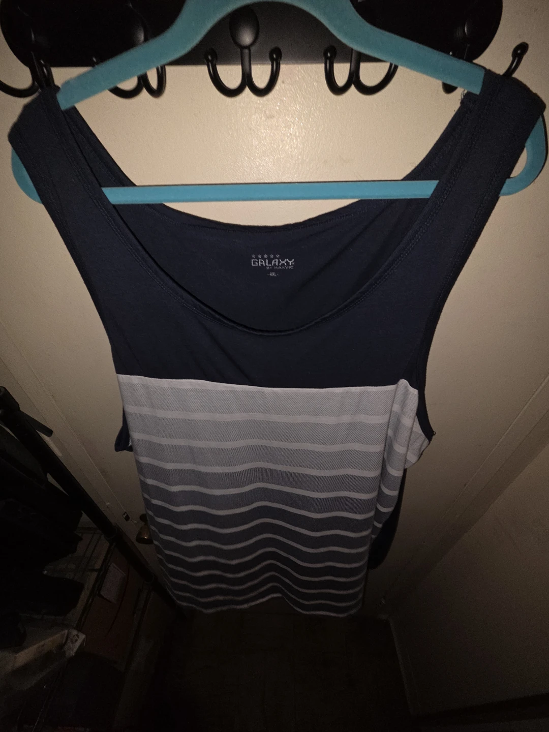 Galaxy By Harvic Nautical Striped Tank in a Men's 4XL - photo 4