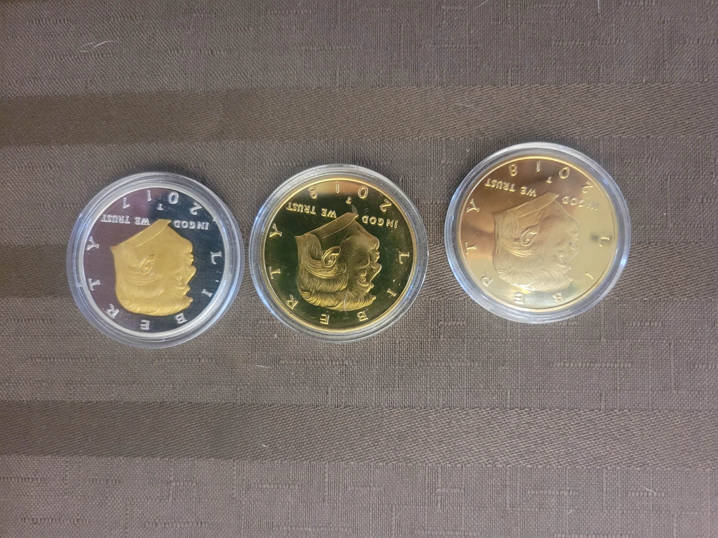 3 x Donald Trump Commemorative Coins