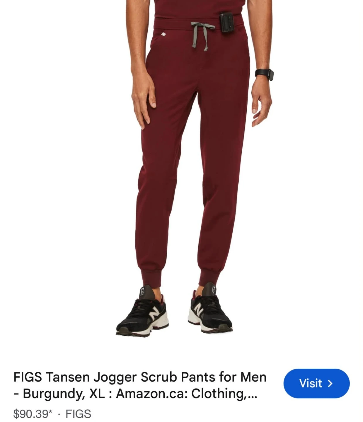 FIGS Tansen Jogger Scrub Pants Burgundy - photo 3
