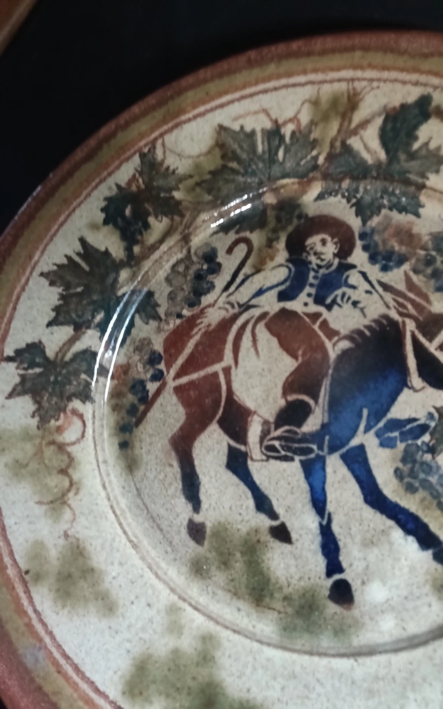 Vintage Portuguese Terracotta Charger Plate 15.5” - photo 3