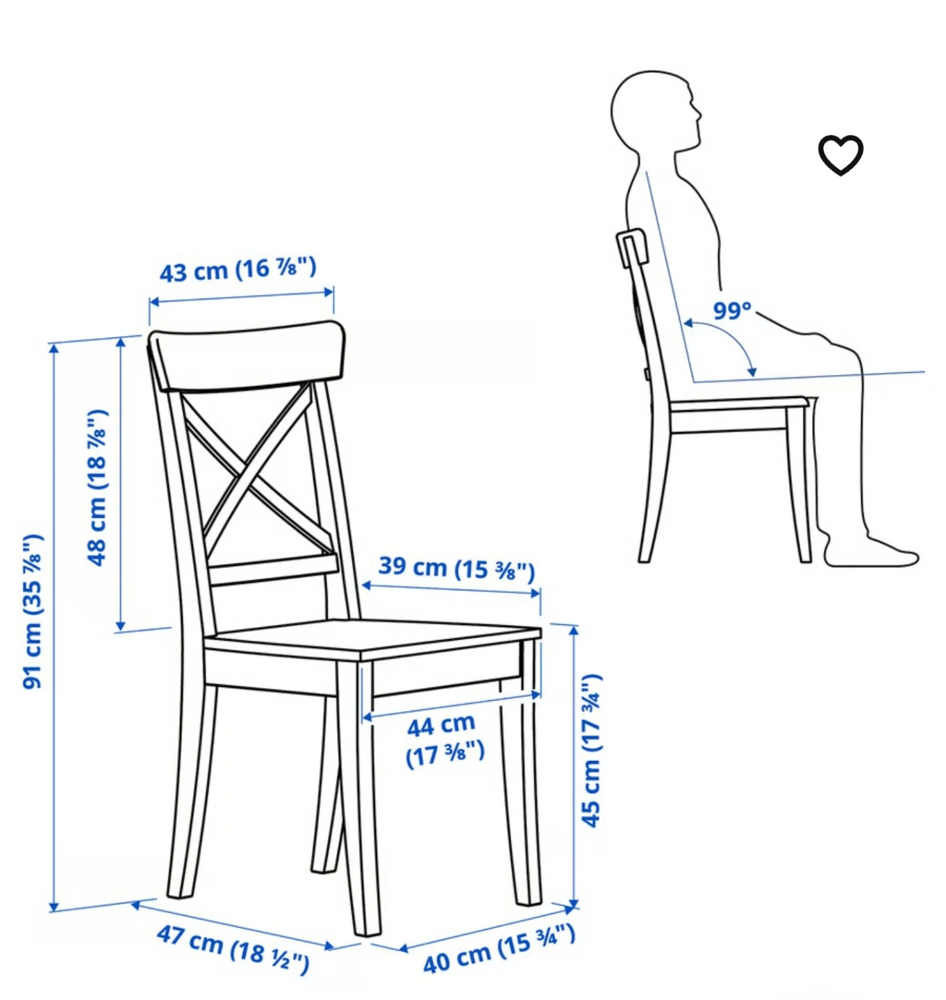 Ikea Rosentorp Chair solid wood black. - photo 4