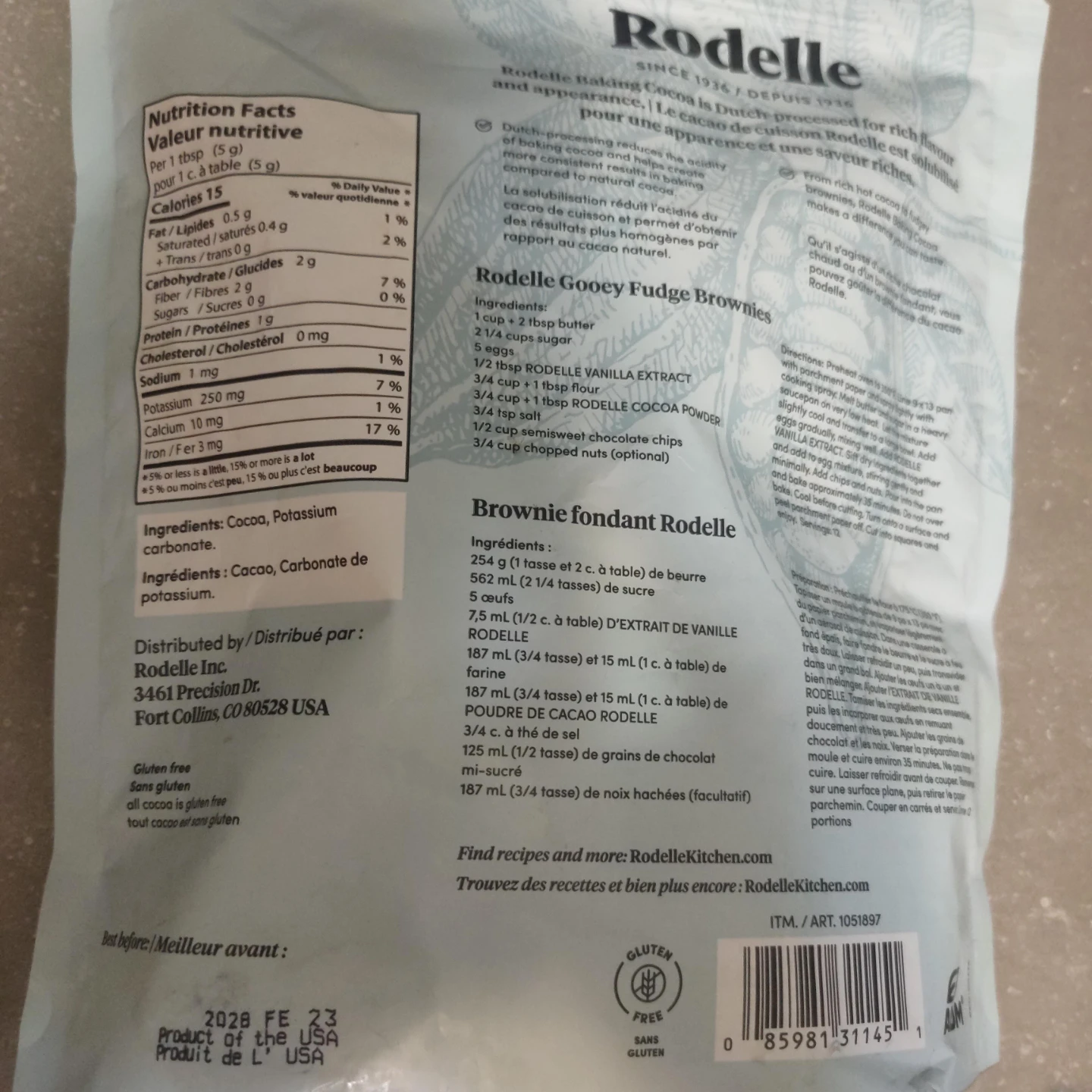 Rodelle Gourmet Baking Cocoa 700g - photo 3