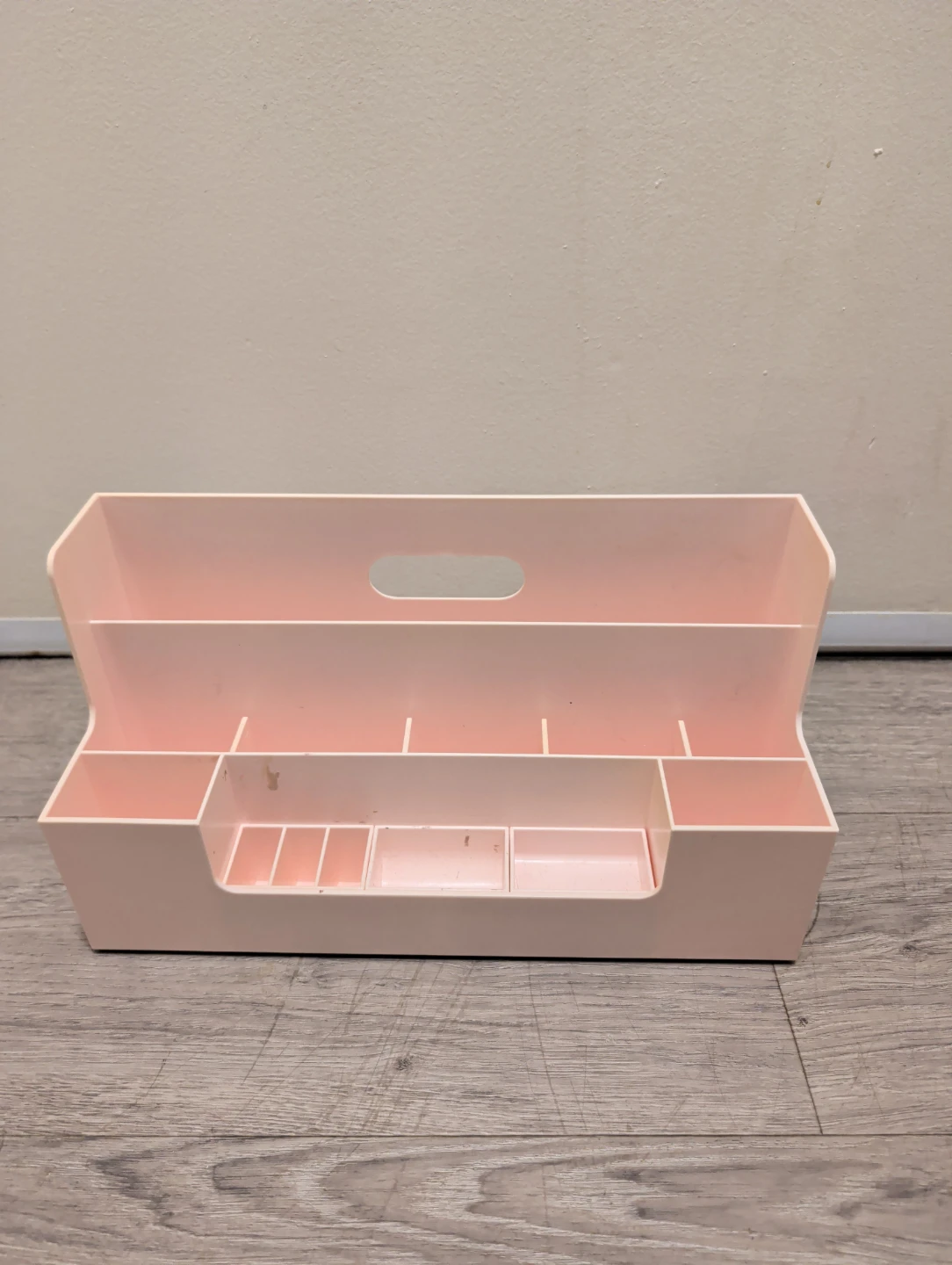 Pink Plastic Desk Organizer
