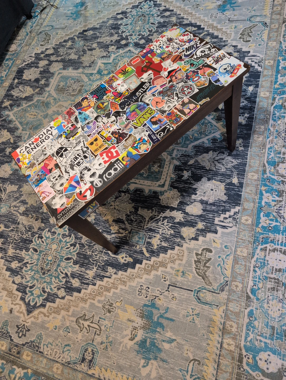 Sticker-Covered Storage Bench (Piano Bench) - photo 2