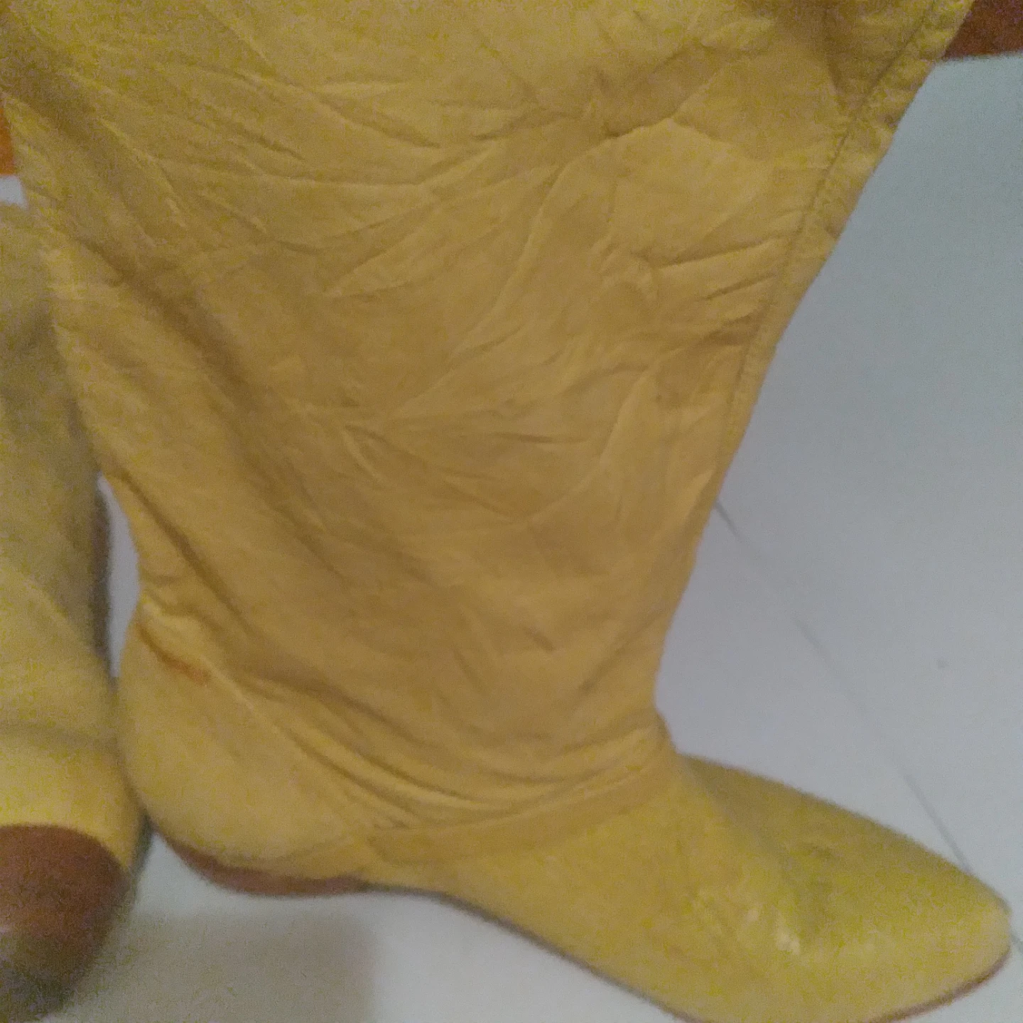 Sarkany Yellow Leather Boots - photo 2