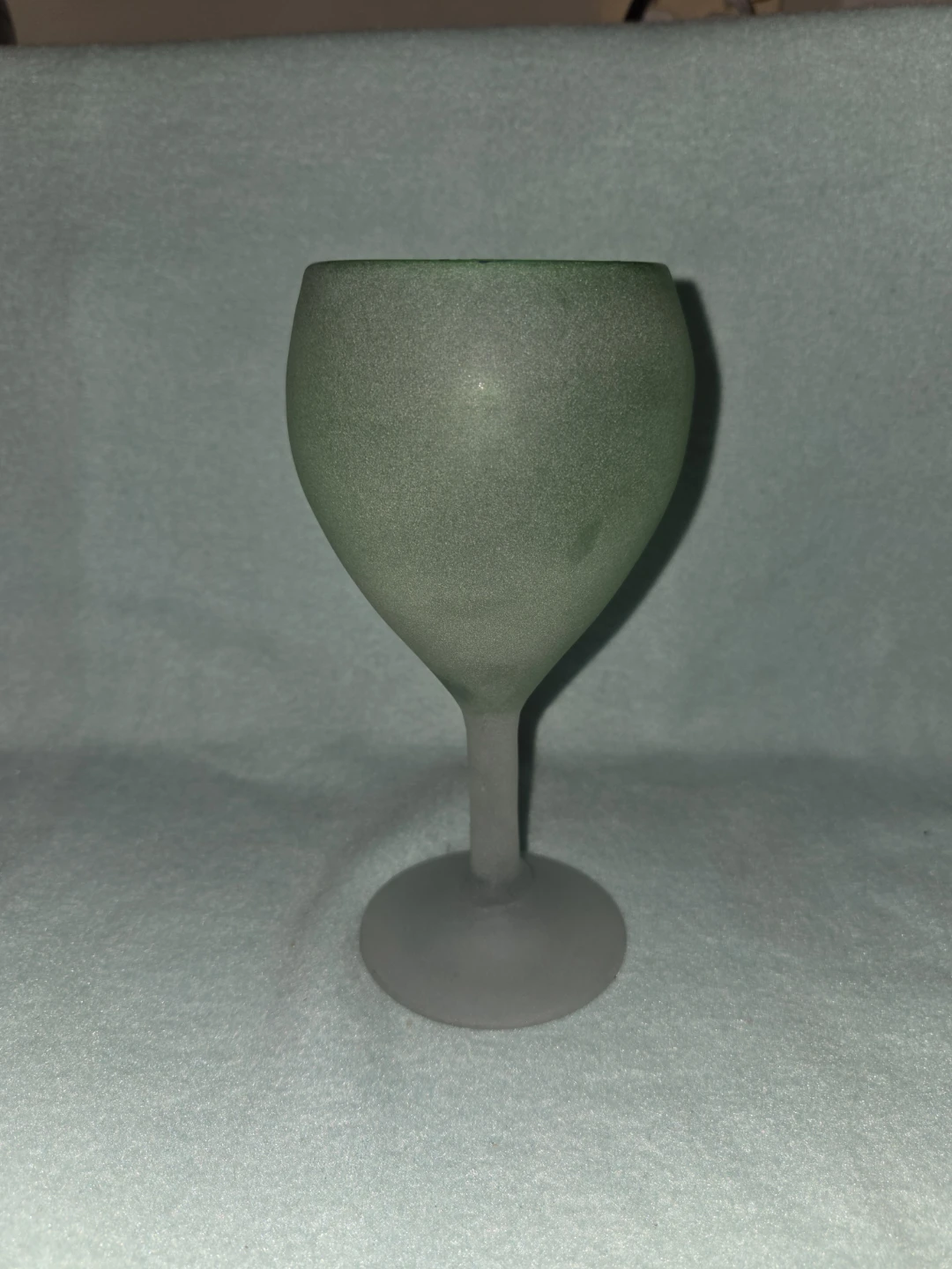 Frosted Green Glass Stemware