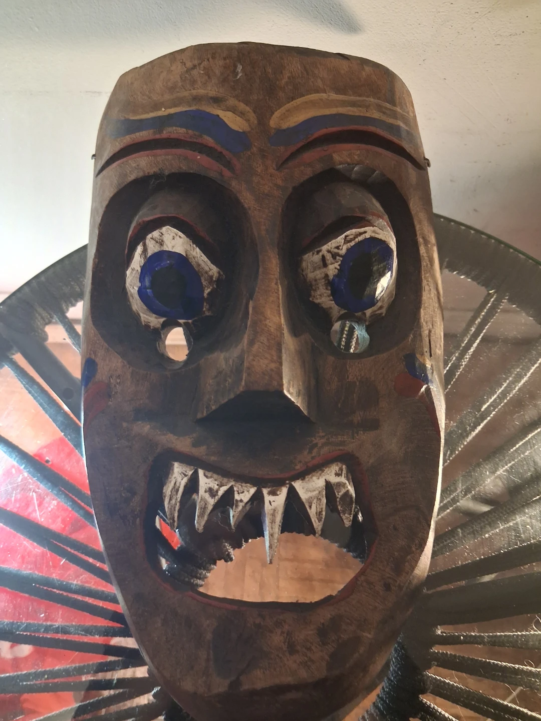 Hand-Carved Wooden Decorative Mask