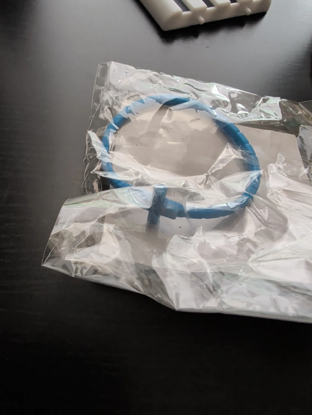 Blue silicone wristband
