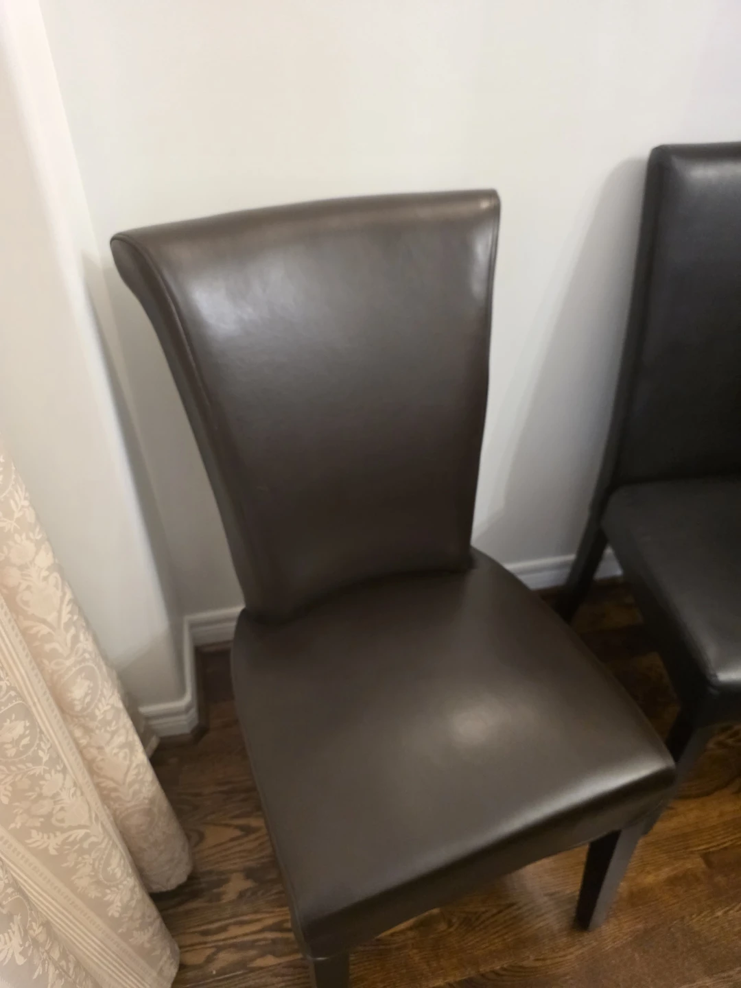 Two Dark Brown Dining Chairs - photo 4