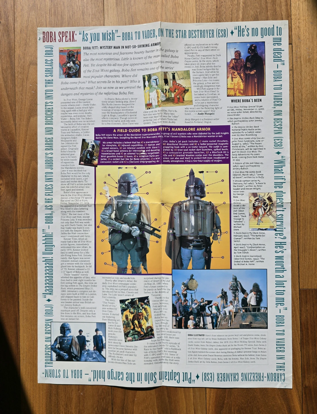 Star Wars Boba Fett Poster and Info Sheet - photo 2
