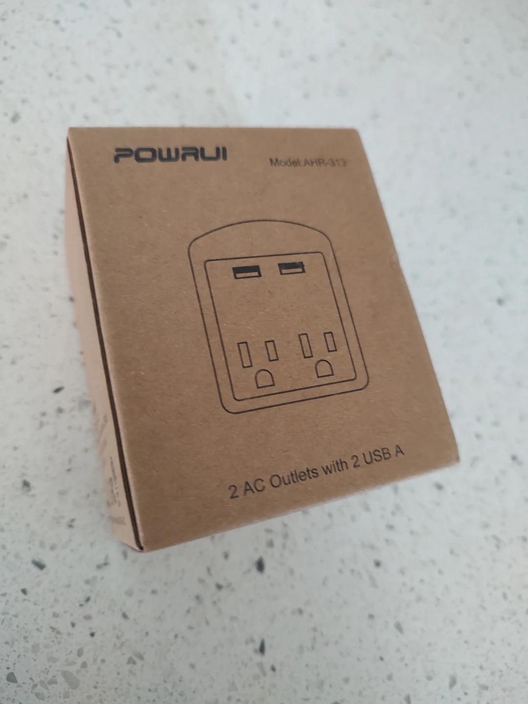 POWRUI Outlet Extender with USB Ports and phone holder - photo 2