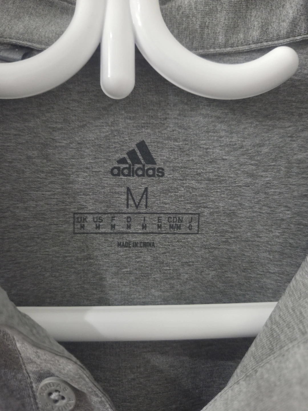 Adidas Grey Stretchy Polo Golf Shirt (Size M) - photo 3
