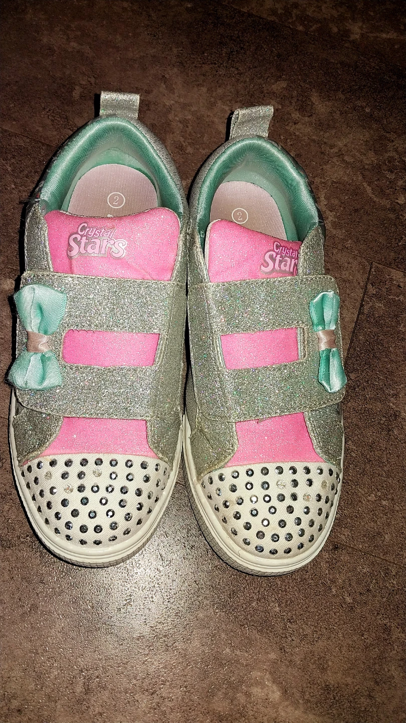 Skechers Crystal Stars light-up sneakers size 2 - photo 2