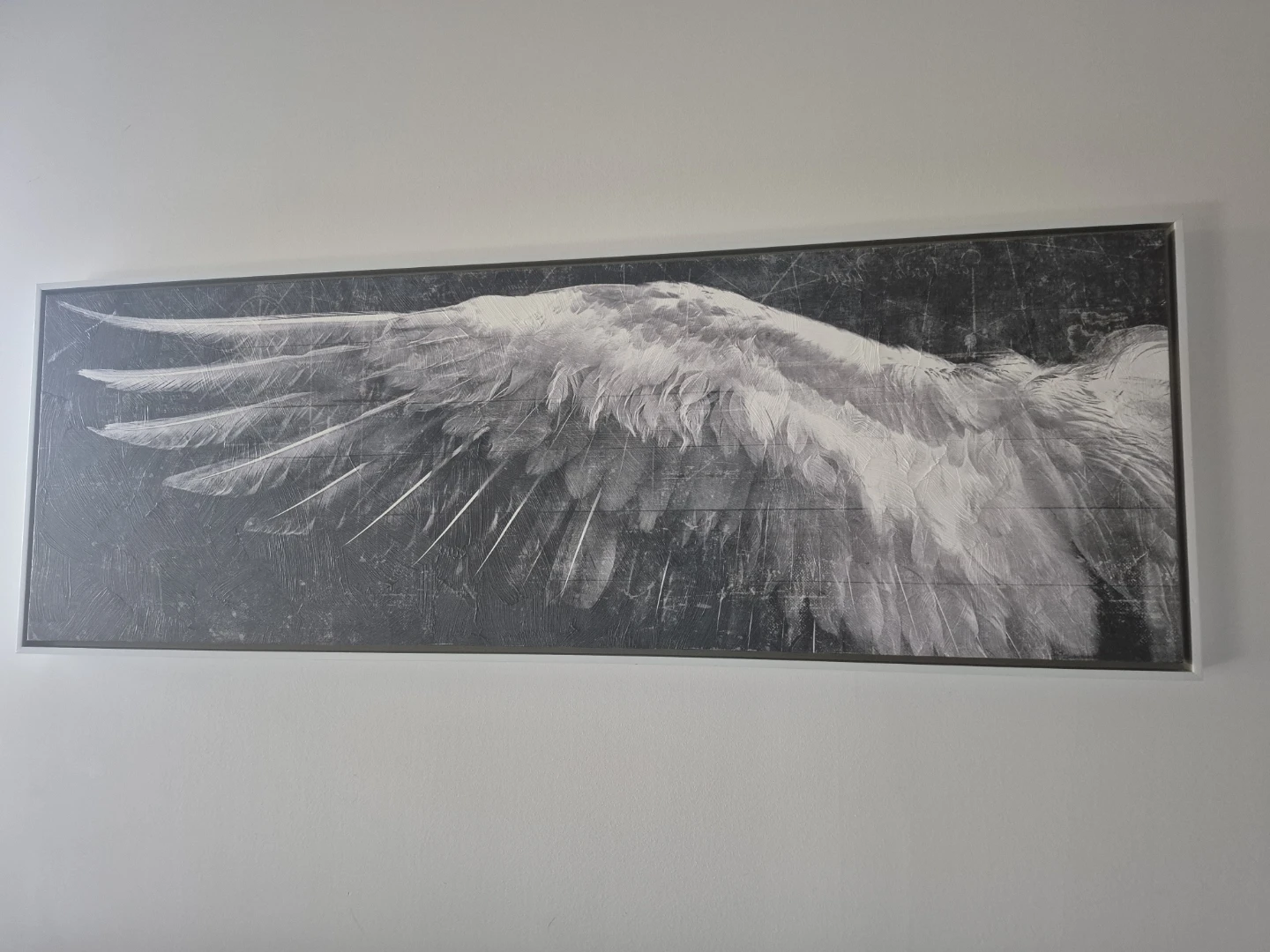 Framed Angel Wing Canvas Wall Art