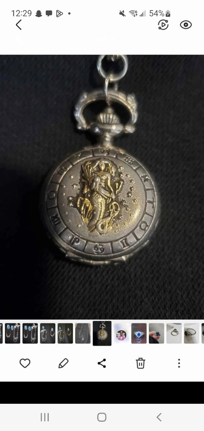 La Brea zodiac pendant pocket watch necklace