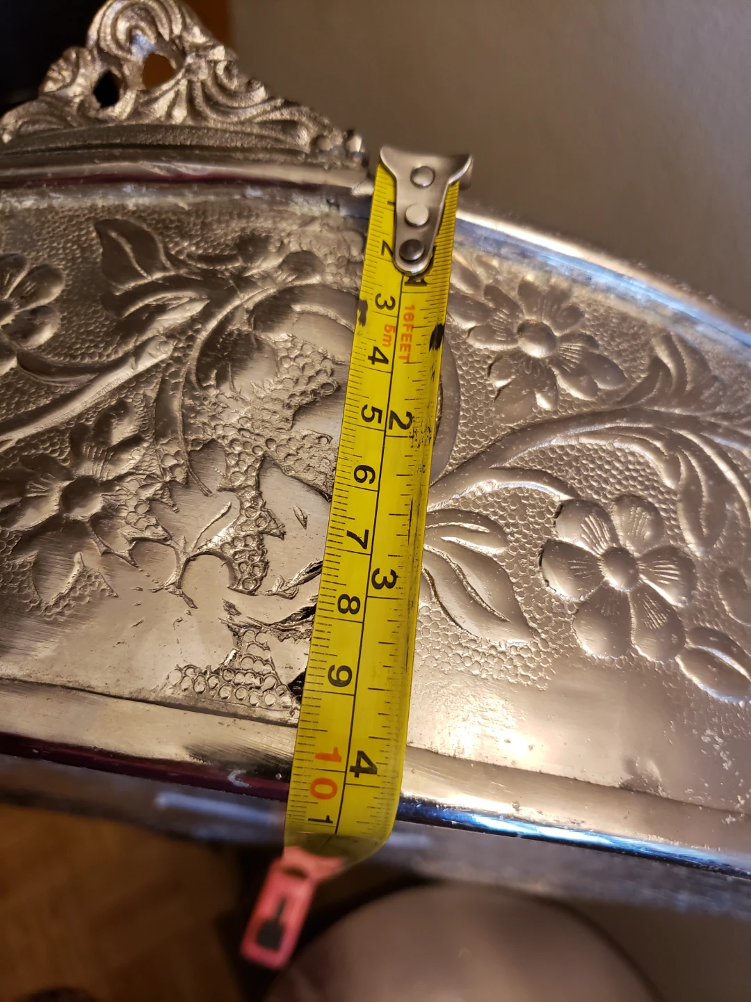 Large Round Decorative Metal Tray - photo 3