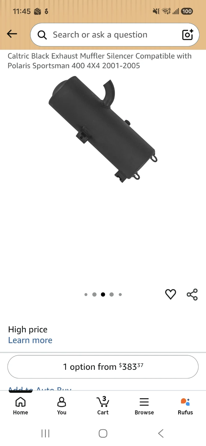 Caltric Exhaust Muffler for Polaris Sportsman 400