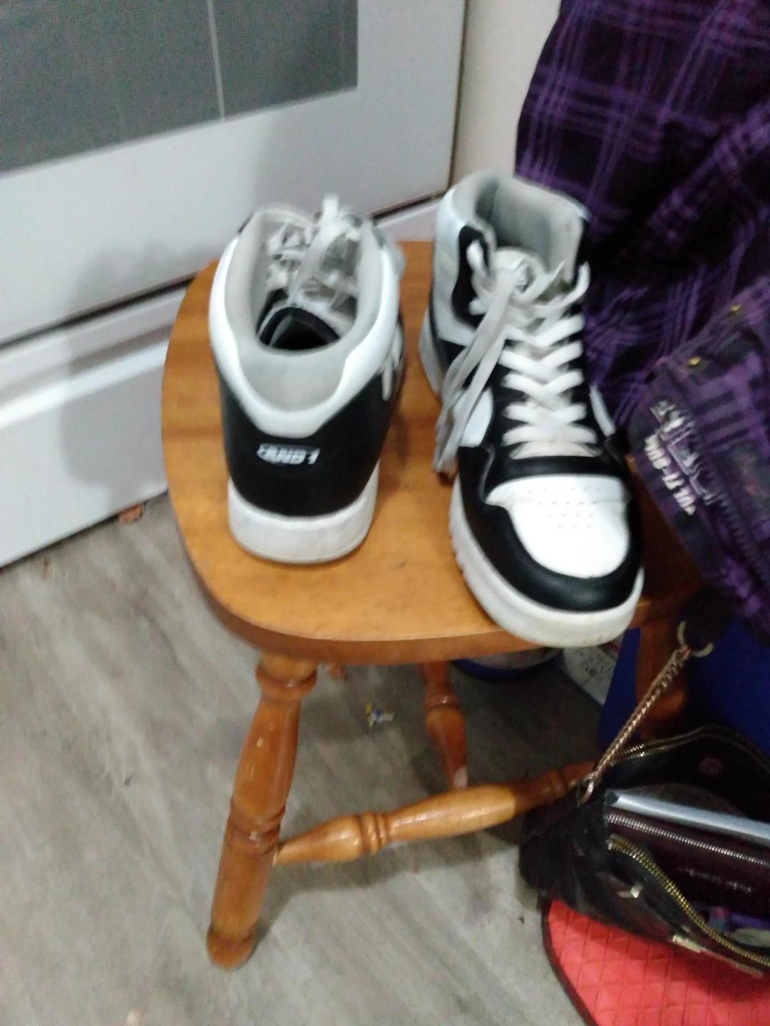 AND1 Black and White High Top Basketball Shoes - photo 3
