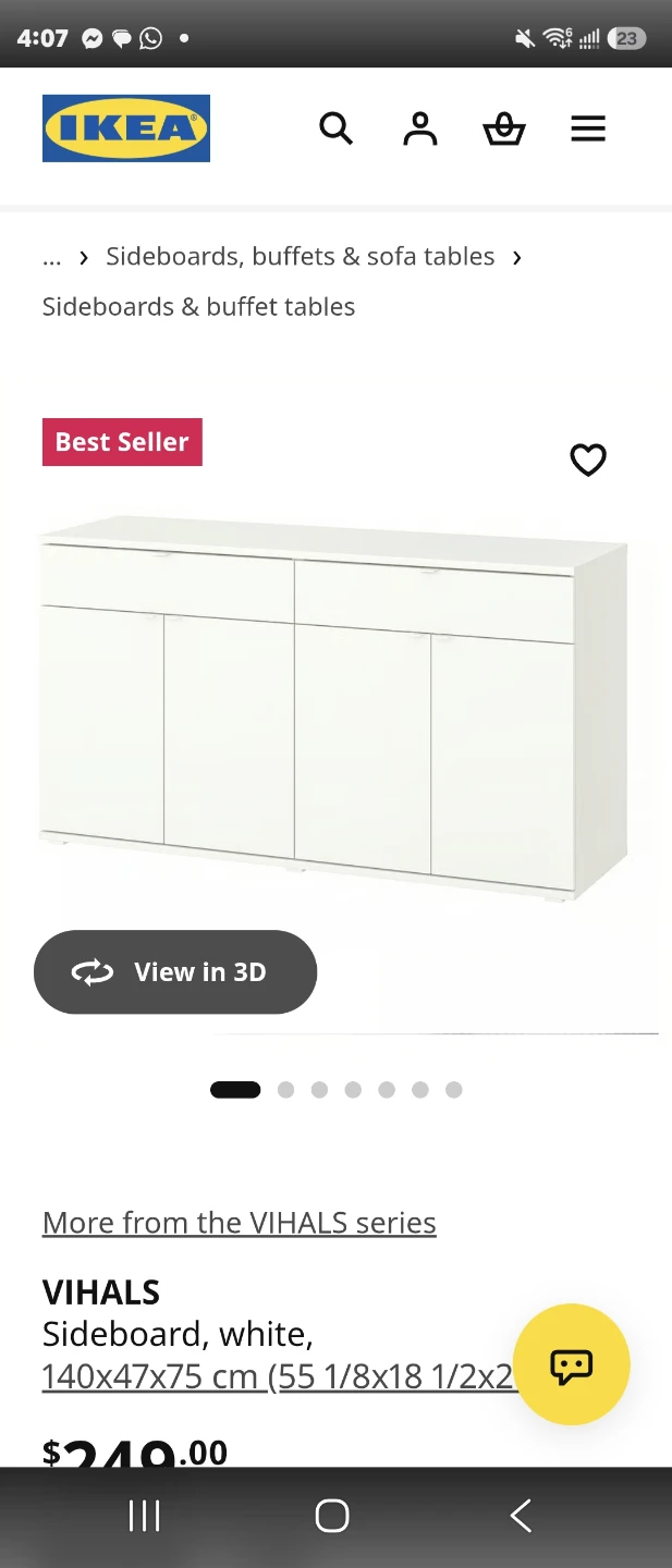 IKEA VIHALS Sideboard in White - photo 4