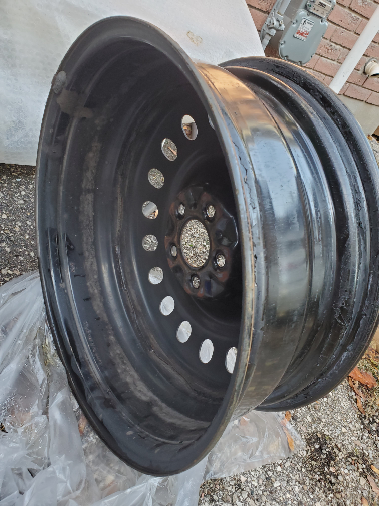 Set of 3 18"Black Steel Wheel Rim - photo 2
