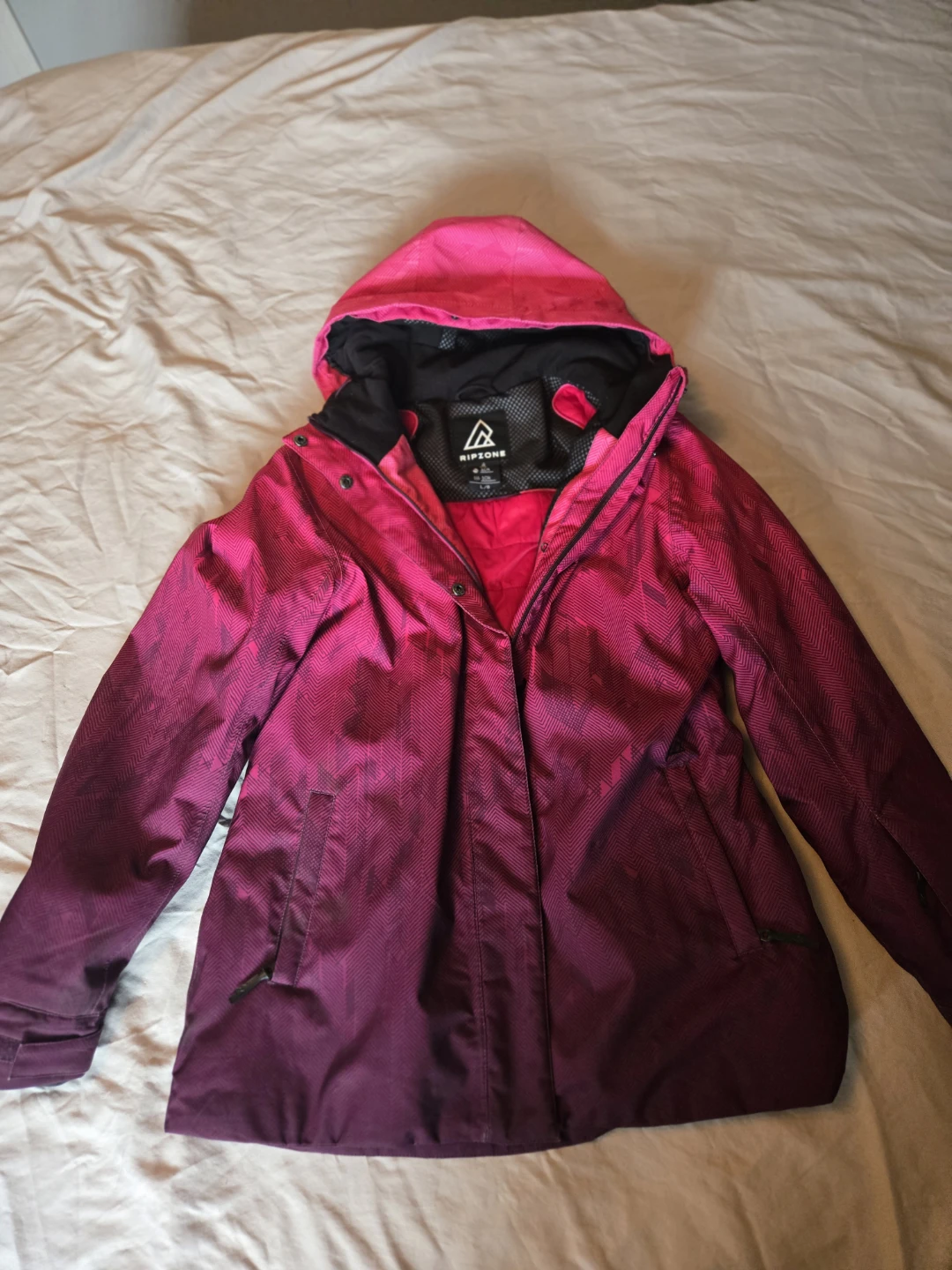 Women’s RIPZONE Pink Ombre Hooded Jacket