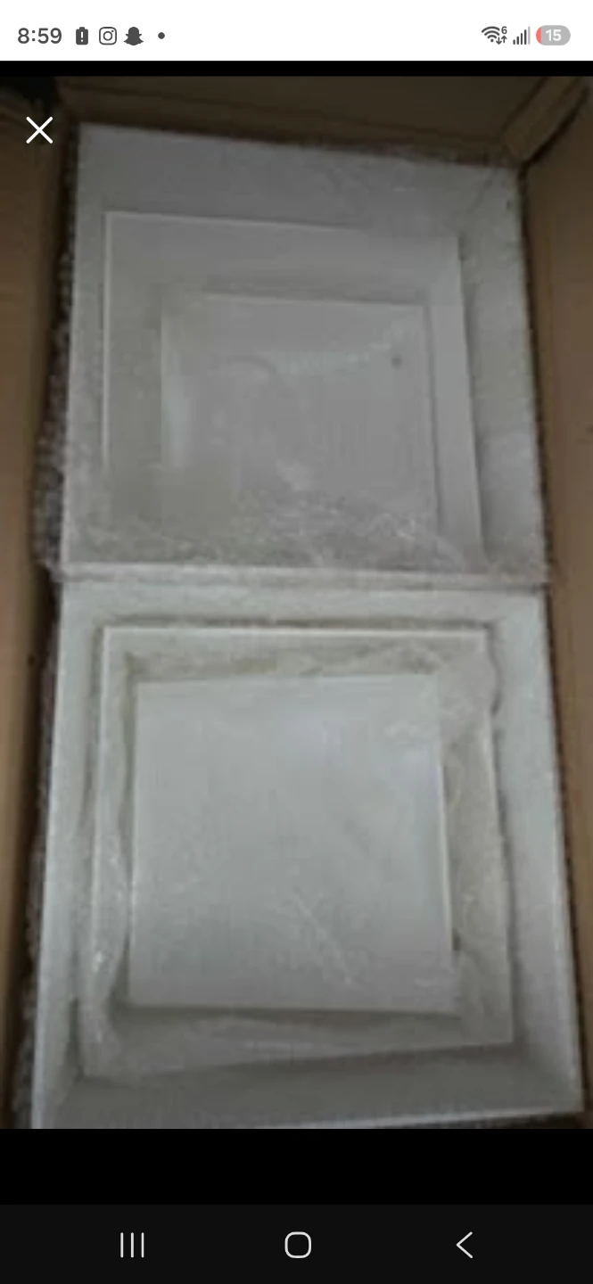 Set of White Square Serving Platters
