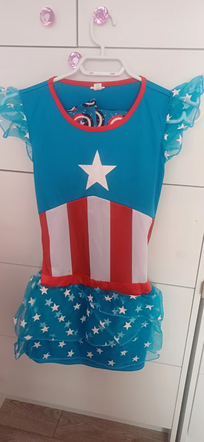 Captain America Style Dress and Leggings Set - photo 2