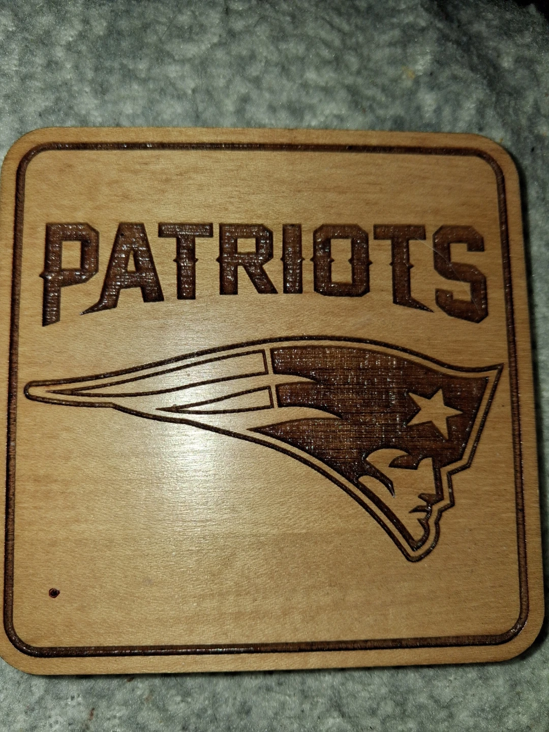 New England Patriots Wooden Coaster