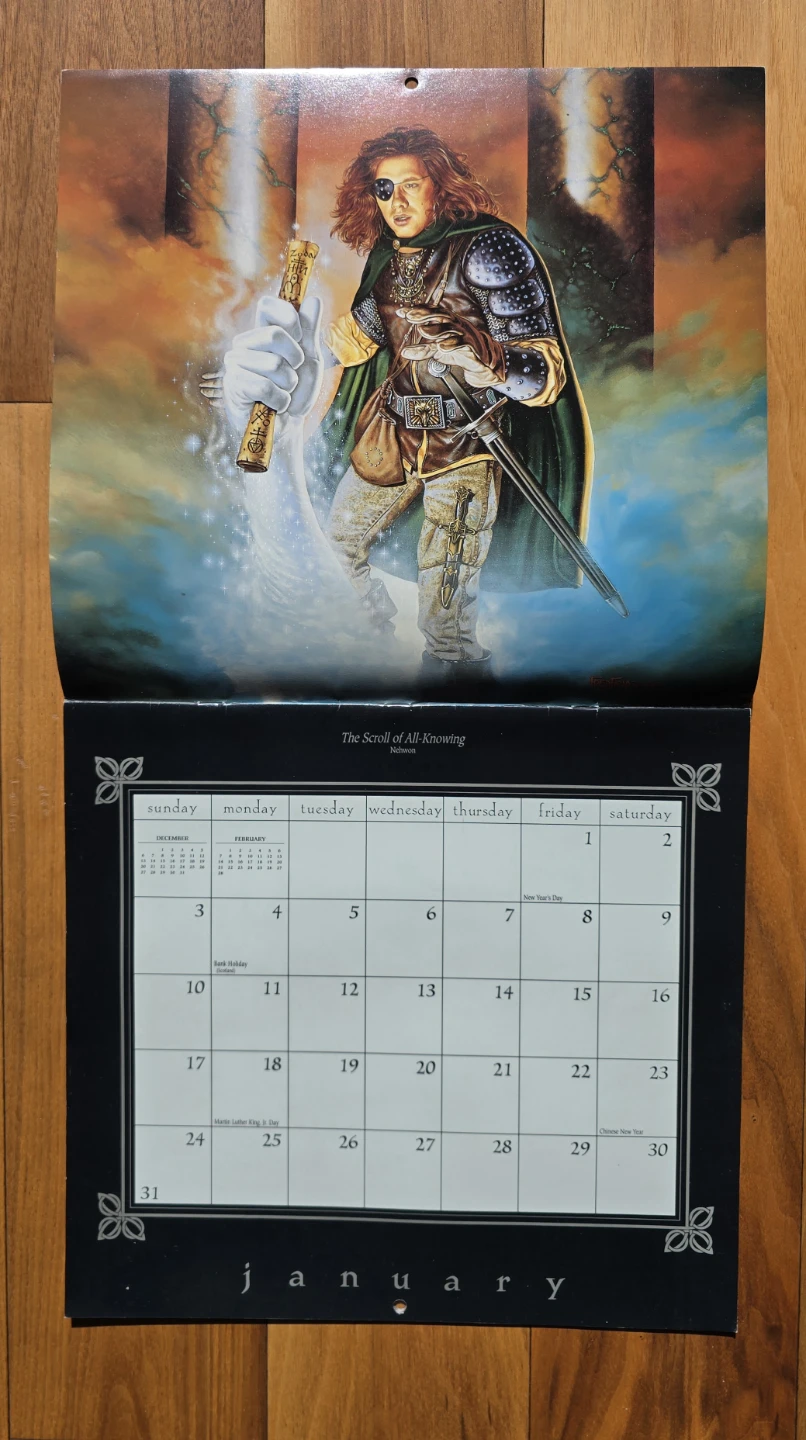 Vintage 1993 Dragonlance & Other Worlds Calendar - photo 2