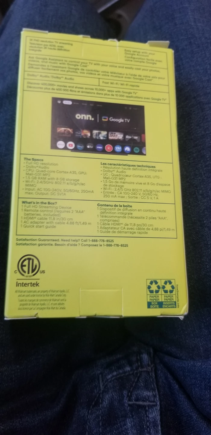 onn. Full HD Streaming Device Google TV - photo 3