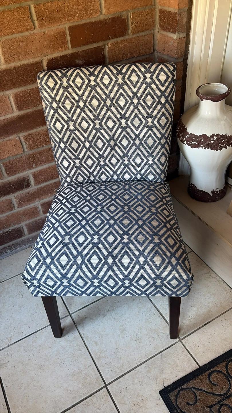 Diamond Pattern Accent Chair