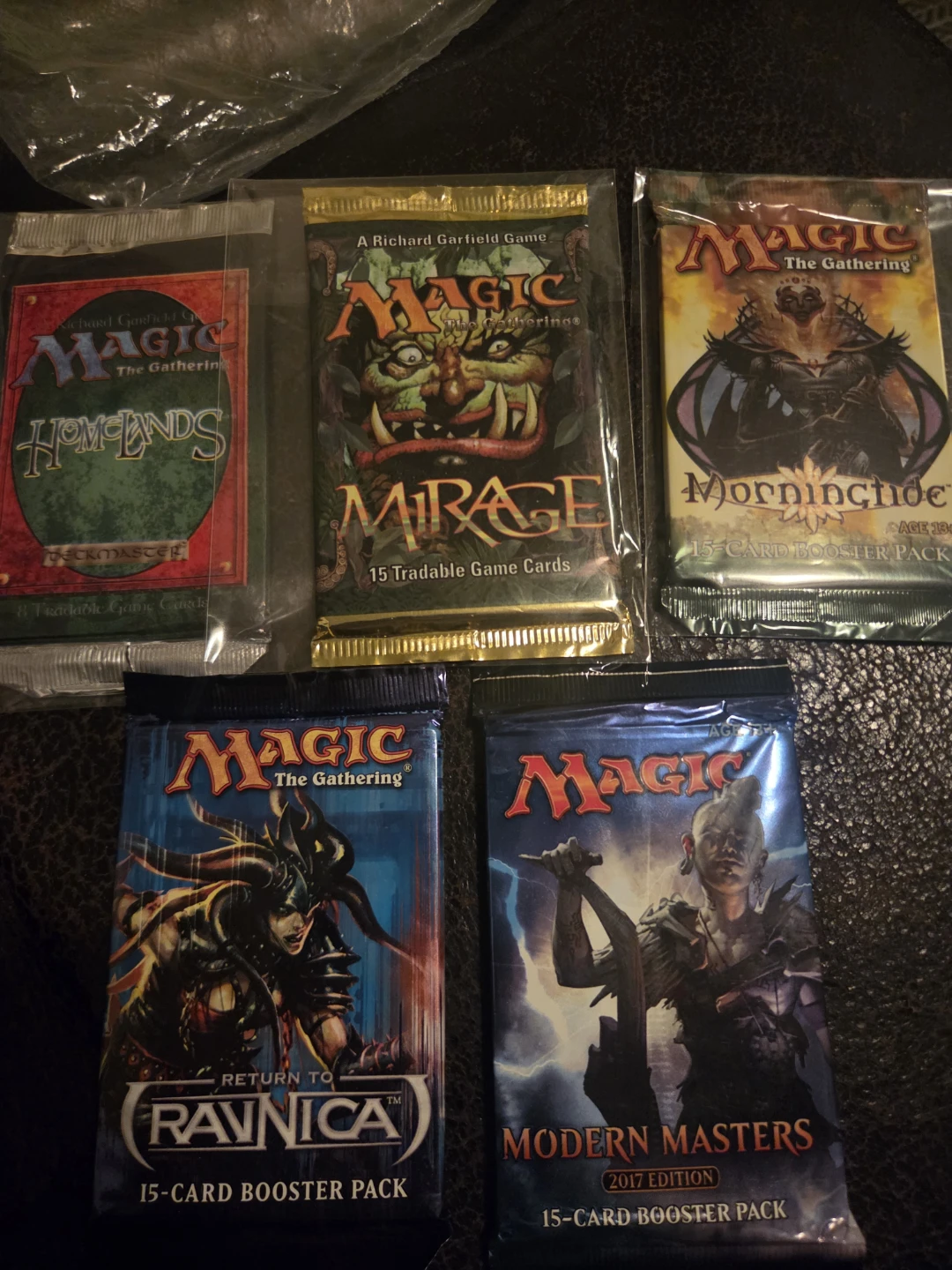 Vintage magic the gathering sealed booster packs