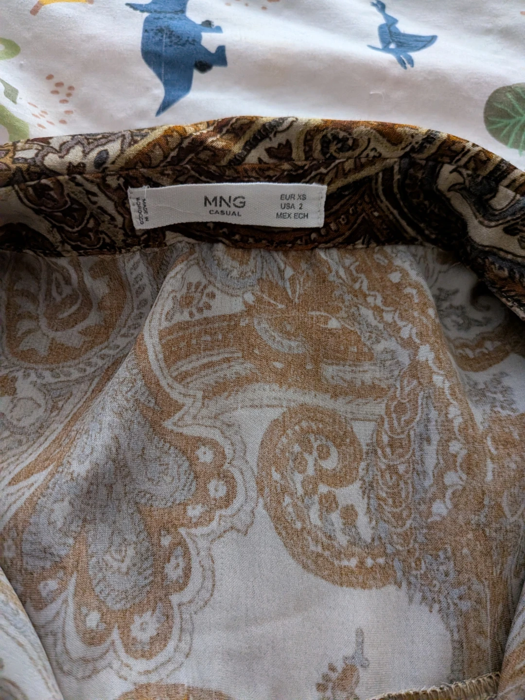MNG Casual Paisley Print Button-Down Shirt - photo 2