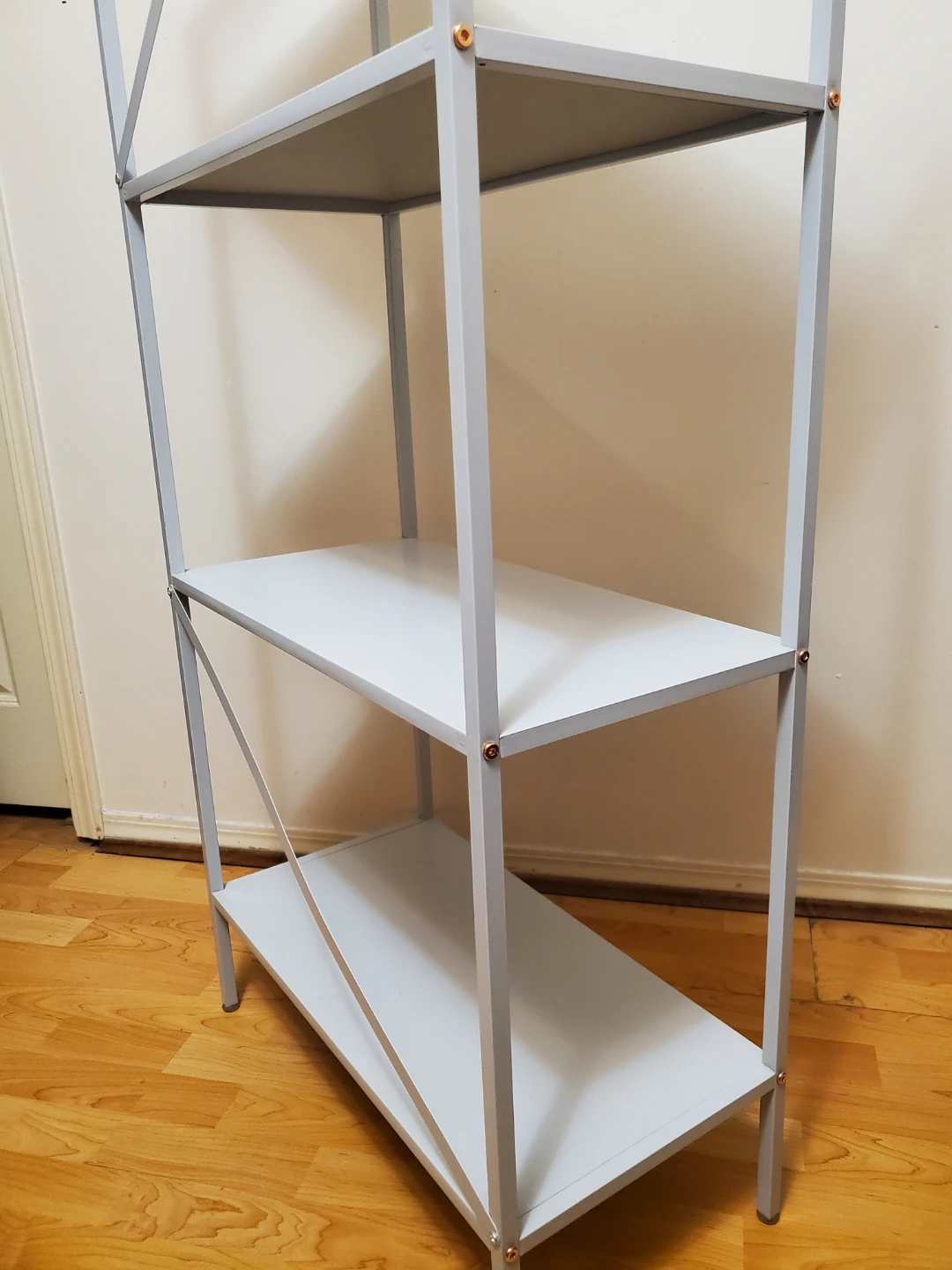 White 4-Tier Metal Shelving Unit - photo 5